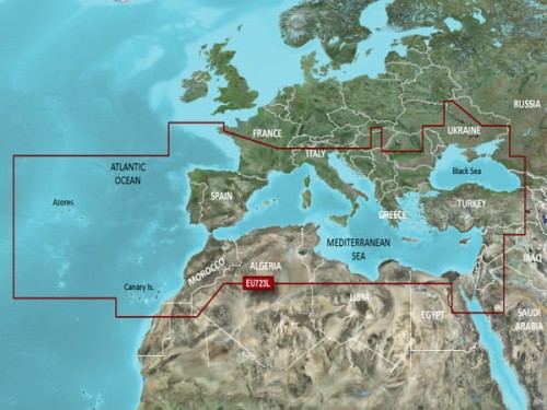Morze Śródziemne mapa morska
