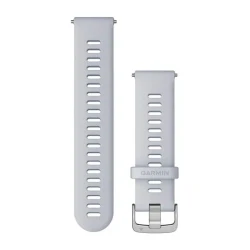 Silikonowy pasek Quick Release 22mm- biały ze srebrnym zapięciem [010-11251-3B]