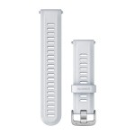Silikonowy pasek do Garmin Forerunner 955 - bialy ze srebrnym zapięciem [010-11251-3V]