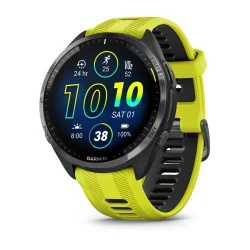 Garmin Forerunner 965 - Szara ramka tytanowa z powłoką węglową DLC z czarną kopertą z jaskrawożółtym/czarnym paskiem [010-02809-12]