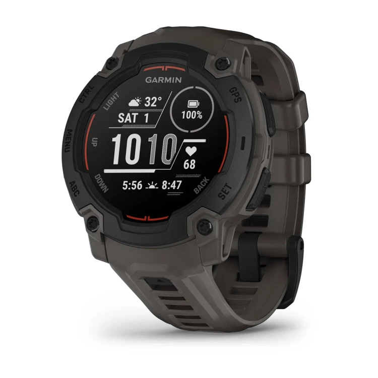 Garmin Instinct E to smartwatch GPS o wytrzymałej konstrukcji – wyposażony w niezbędne funkcje, przydatne do zmierzenia się z każdym kolejnym dniem.
