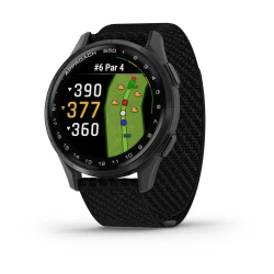 Garmin Approach S50 Aluminiowy bezel w kolorze Slate z czarnym, nylonowym paskiem ComforFit [010-03010-00]