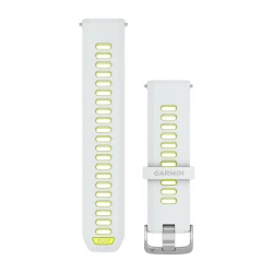 Silikonowy pasek do serii Garmin Forerunner 9xx 22 mm - Półprzezroczysty w kolorze Whitestone/Amp yellow, zapięcie Silver [010-11251-AN]