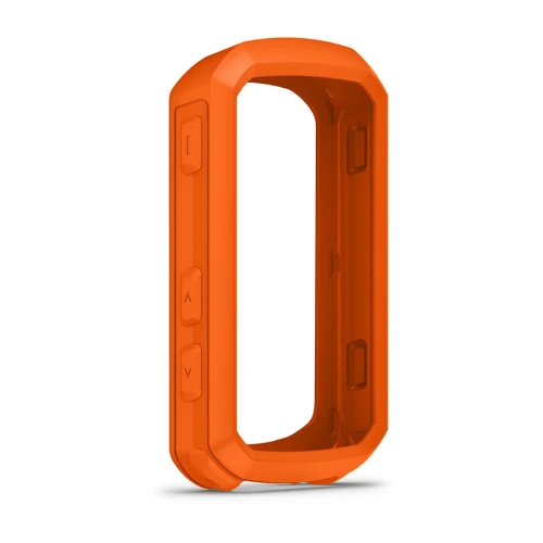 Silikonowe etui do komputerów rowerowych Garmin Edge 550 oraz 850 w kolorze pomarańczowym.