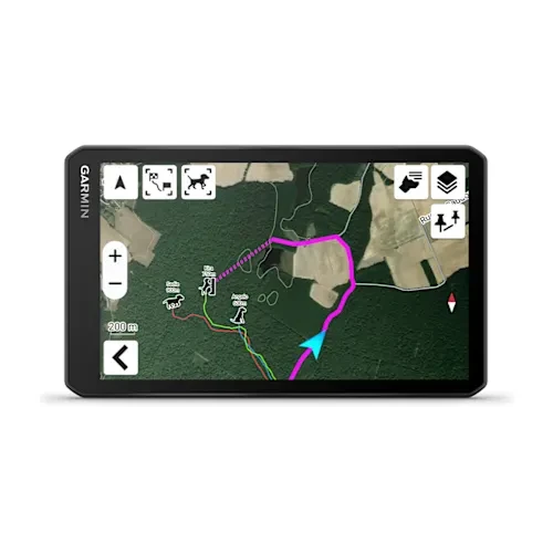 Nawigacja samochodowa z możliwością parowania z systemem śledzenia psów Garmin Alpha.
