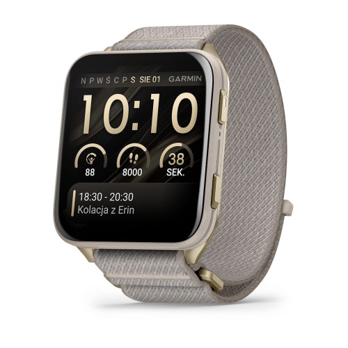 Prostokątny, zaawansowany smartwatch z dotykowym ekranem AMOLED o przekątnej 2" i obsługą map.