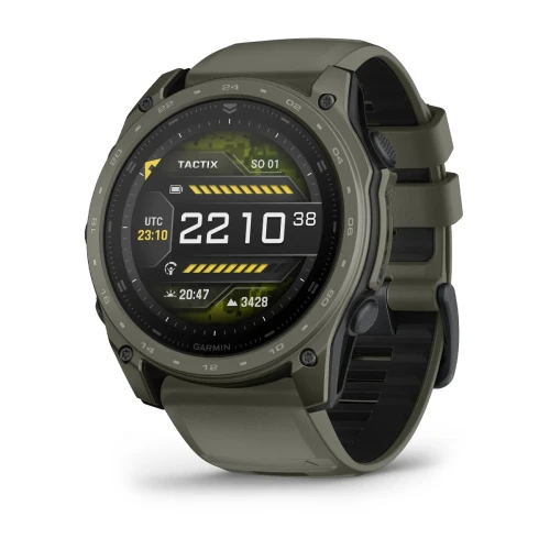 Zaawansowany smartwatch z ekranem AMOLED, zaawansowanymi funkcjami taktycznymi, kalkulatorem balistycznym Applied Ballistics Ultralight oraz ramką pokrytą powłoką Cerakote.