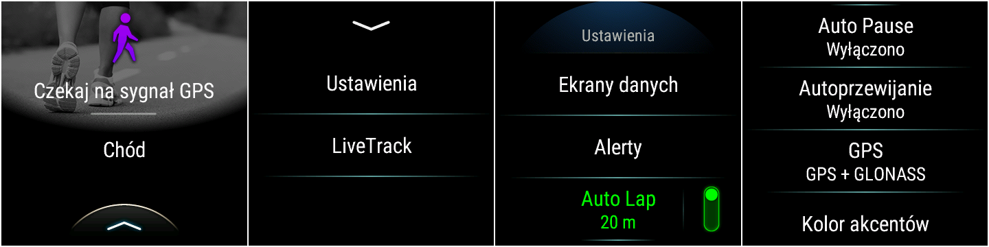Ustawienia aktywności