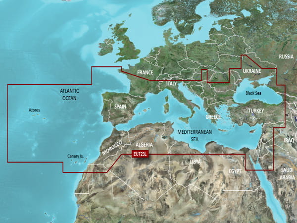 Morze Śródziemne mapa morska