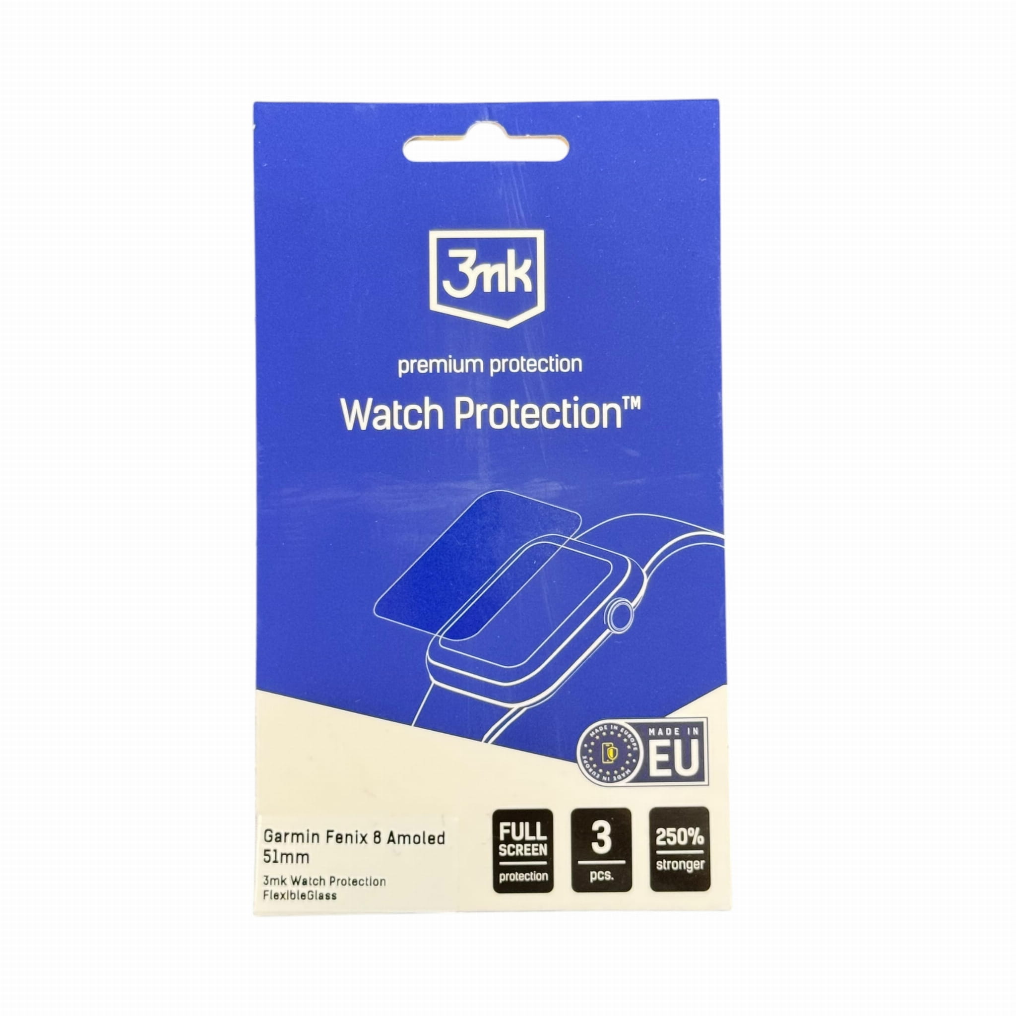 Szkło ochronne na ekran Garmin Fenix 8 51mm AMOLED - 3mk Watch Protection (3 szt)