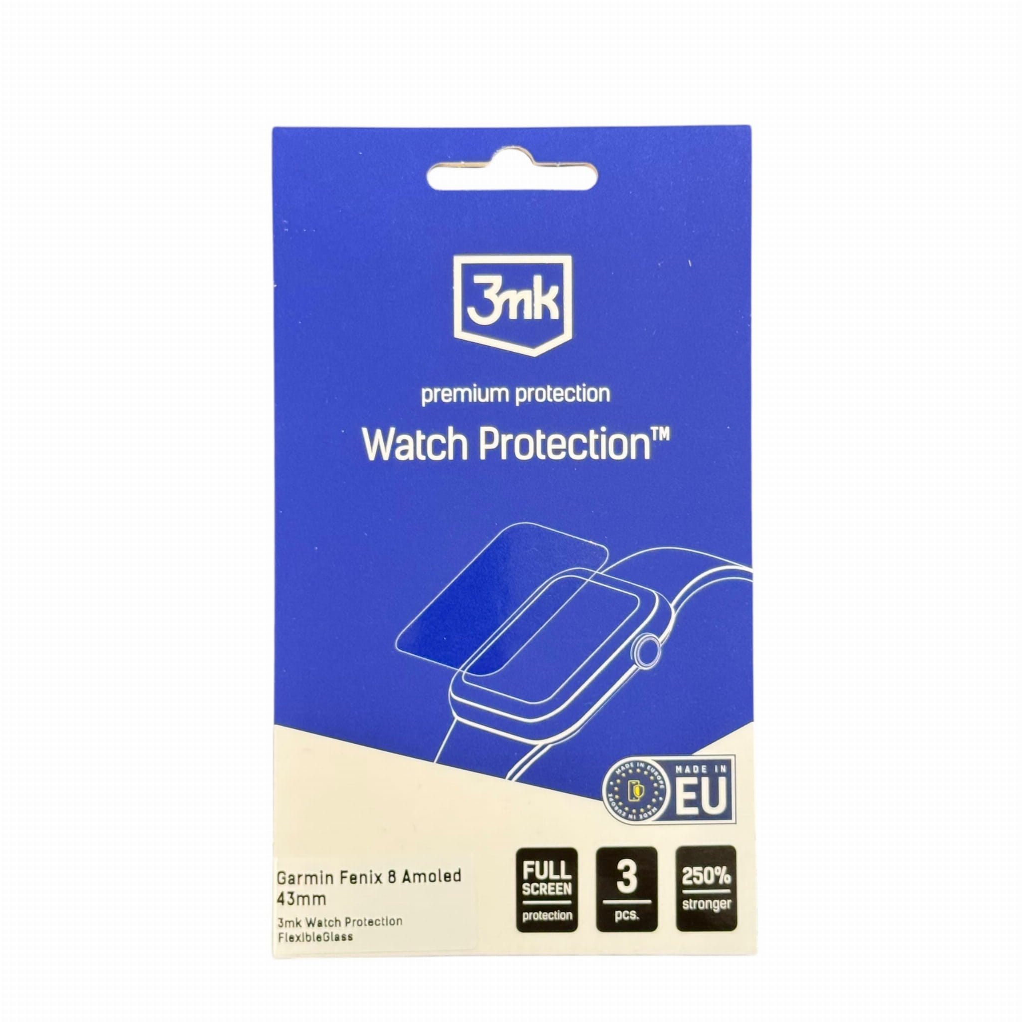 Szkło ochronne na ekran Garmin Fenix 8 43mm - 3mk Watch Protection (3 szt)